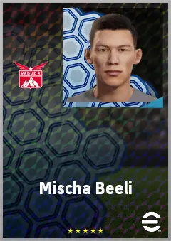 Mischa Beeli eFootball 2026 player card, 63 OVR CB