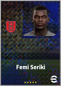 Femi Seriki eFootball 2026 player card, 69 OVR RB