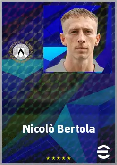 Nicolò Bertola eFootball 2026 player card, 72 OVR CB