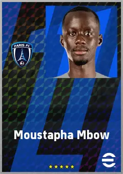 Moustapha Mbow eFootball 2026 player card, 73 OVR CB