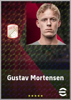Gustav Mortensen eFootball 2026 player card, 69 OVR LB