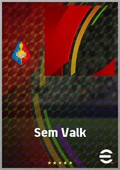 Sem Valk eFootball 2026 player card, 68 OVR CB