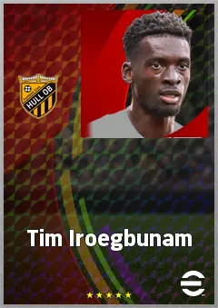 Tim Iroegbunam eFootball 2026 player card, 71 OVR CMF