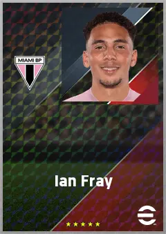 Ian Fray eFootball 2026 player card, 70 OVR CB