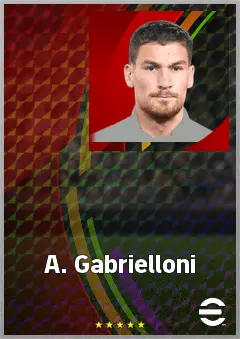 A. Gabrielloni eFootball 2026 player card, 72 OVR CF