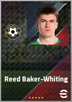 Reed Baker-Whiting eFootball 2026 player card, 67 OVR LB