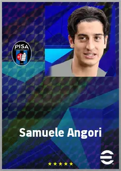 Samuele Angori eFootball 2026 player card, 72 OVR LB