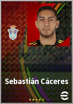 Sebastián Cáceres eFootball 2026 player card, 74 OVR CB