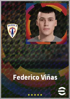 Federico Viñas eFootball 2026 player card, 74 OVR CF