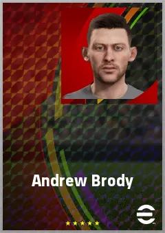 Andrew Brody eFootball 2026 player card, 71 OVR RB