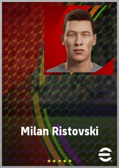 Milan Ristovski eFootball 2026 player card, 69 OVR CF