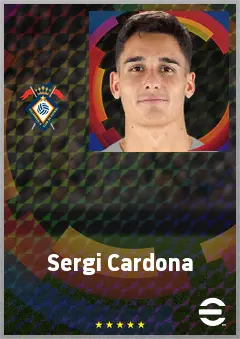 Sergi Cardona eFootball 2026 player card, 77 OVR LB