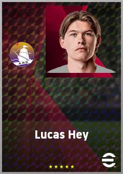 Lucas Hey eFootball 2026 player card, 71 OVR CB