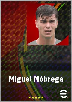 Miguel Nóbrega eFootball 2026 player card, 66 OVR CB