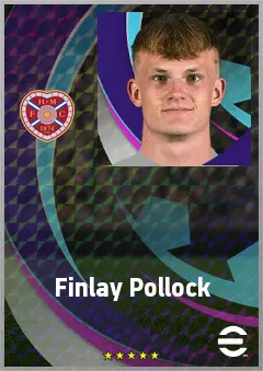 Finlay Pollock eFootball 2026 player card, 64 OVR AMF