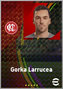 Gorka Larrucea eFootball 2026 player card, 67 OVR DMF