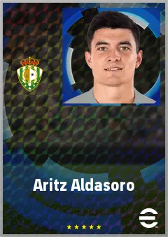Aritz Aldasoro eFootball 2026 player card, 69 OVR CMF