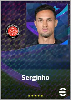 Serginho eFootball 2026 player card, 70 OVR LWF