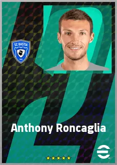 Anthony Roncaglia eFootball 2026 player card, 67 OVR CB