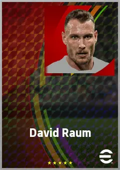 David Raum eFootball 2026 player card, 77 OVR LB