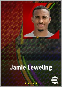 Jamie Leweling eFootball 2026 player card, 76 OVR RWF
