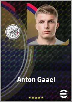 Anton Gaaei eFootball 2026 player card, 72 OVR RB
