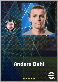 Anders Dahl eFootball 2026 player card, 67 OVR RB
