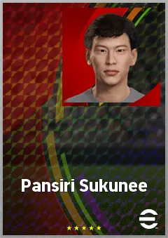 Pansiri Sukunee eFootball 2026 player card, 64 OVR DMF