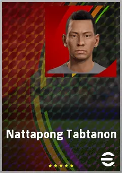 Nattapong Tabtanon eFootball 2026 player card, 64 OVR RB