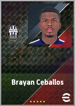 Brayan Ceballos eFootball 2026 player card, 72 OVR CB