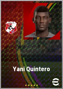 Yani Quintero eFootball 2026 player card, 67 OVR DMF