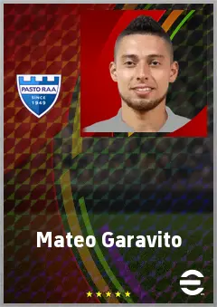 Mateo Garavito eFootball 2026 player card, 69 OVR RB