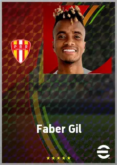 Faber Gil eFootball 2026 player card, 70 OVR RWF