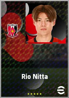 Nitta Rio eFootball 2026 player card, 64 OVR CF