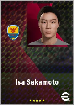 Sakamoto Isa eFootball 2026 player card, 69 OVR CF