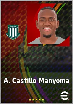 A. Castillo Manyoma eFootball 2026 player card, 73 OVR LWF