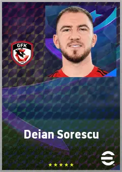 Deian Sorescu eFootball 2026 player card, 70 OVR RB