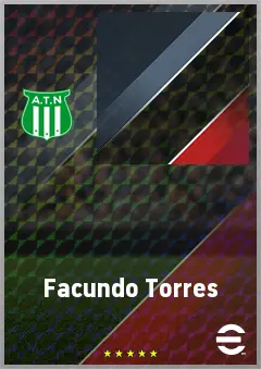 Facundo Torres eFootball 2026 player card, 74 OVR RWF
