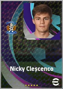 Nicky Cleșcenco eFootball 2026 player card, 68 OVR LWF