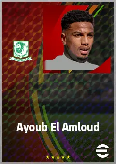Ayoub El Amloud eFootball 2026 player card, 69 OVR RB