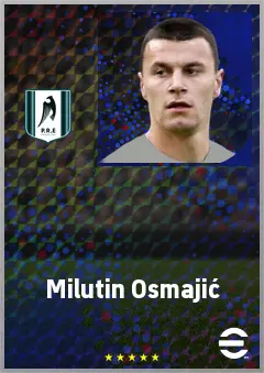 Milutin Osmajić eFootball 2026 player card, 71 OVR CF