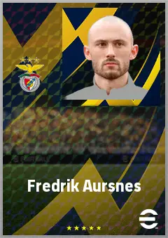Fredrik Aursnes eFootball 2026 player card, 78 OVR CMF
