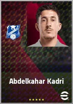 Abdelkahar Kadri eFootball 2026 player card, 72 OVR AMF