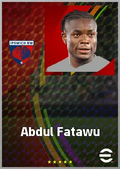 Abdul Fatawu eFootball 2026 player card, 72 OVR RWF