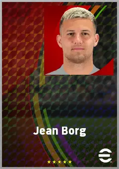 Jean Borg eFootball 2026 player card, 65 OVR CB