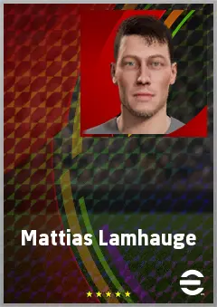 Mattias Lamhauge eFootball 2026 player card, 65 OVR GK