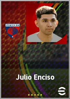 Julio Enciso eFootball 2026 player card, 74 OVR SS
