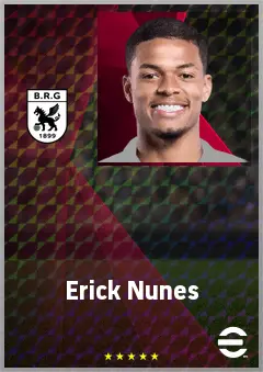 Erick Nunes eFootball 2026 player card, 65 OVR RMF
