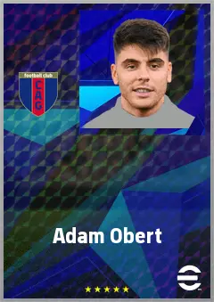 Adam Obert eFootball 2026 player card, 71 OVR LB