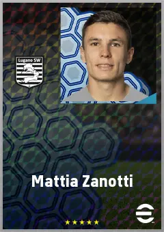 Mattia Zanotti eFootball 2026 player card, 70 OVR RB
